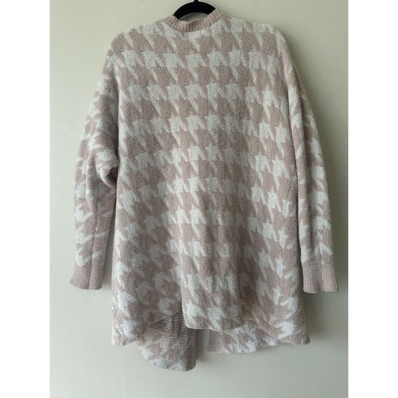 Sincerely Jules Open Front Cardigan Sweater Women's Sz L Hounds Tooth Pockets - Picture 5 of 13